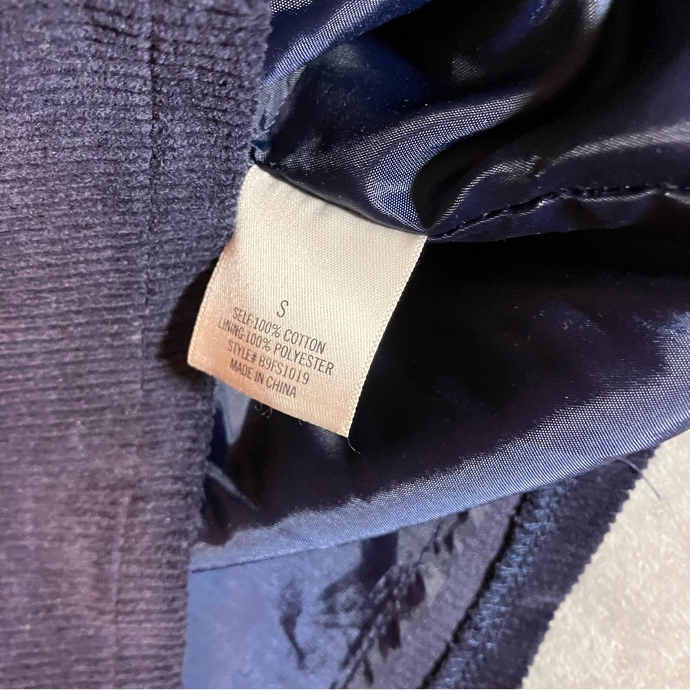 Harper Skirt‎ S Knee Length Blue Floral Embroidered Corduroy Lined Boho Academia - Picture 6 of 7
